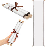 Epakh Blank Scroll Paper 9 x 144 Inches Long Scroll Paper Vintage Wrapped on Wood Rod for Wedding Vows, Writing, Drawing, Callig