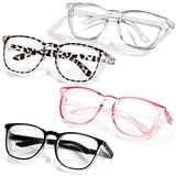 SQIMZAR 4 PCS Safety Glasses Goggles For Women Nurses Protective Eyewear,Anti Fog Safety Goggles
