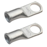 SELTERM 2pcs 6 AWG 5/16 Stud Tinned Copper Wire Lugs, Battery Lugs, Ring Terminals, Battery Cable Ends, 6 Gauge Ring Terminal Co