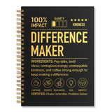 SRWNFOS Difference Maker Spiral Notebook, Appreciation Journal for Leader