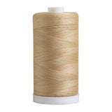 Connecting Threads Beige 100% Cotton Thread for Sewing, Quilting, and Crafting - 50-Weight - 1200 Yard Large Spool (Taupe)
