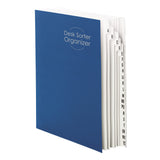 Smead(R) Desk File/Sorter, AZ, Letter Size, 35% Recycled, Blue/Gray, C33BZ