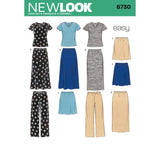 New Look Sewing Pattern 6730 Misses Separates, Size A (SMLXL)