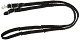 Tough 1 Knotted Cord Roping Reins, Black