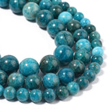 Yochus 35pcs Blue Apatite Stone Beads