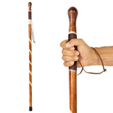 Vive Wooden Walking Stick - (55) Willow Cane for Seniors Hiking & Balance - Heavy Duty Carved Twisted Wood Sticks for Men & Wome