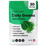 Complement Daily Greens Powder, Super Greens Powder Superfood- Wholefoods, Organic Chlorella Powder, Barley Grass Juice Powder,