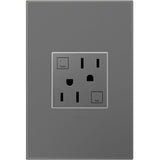 Legrand adorne 15A GFCI TamperResistant Outlet with Matching Wall Plate (Magnesium Finish), AGFTR2152M4WP