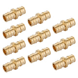 (Pack of 10) EFIELD Pex A Full Flow Expansion Brass Fittings 1x 1 Straight Coupling ONLY For Pex-A Tubing Connection, ASTM F1960