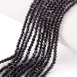 10 Strands Briolette Crystal Glass Beads 4x3mm Faceted Rondelle Opaque Glass Tiny Loose Spacer Beads 1300pcs for Bracelets Jewel