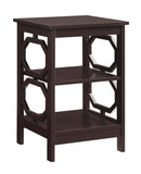 Convenience Concepts Omega End Table with Shelves, Espresso