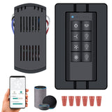 Breeze Bay Smart WiFi Universal Ceiling Fan Remote Control Kit, 3-Speed Light Dimmer Wall Controls Compatible with Alexa Google