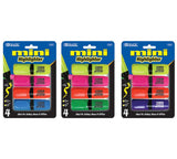 BAZIC Mini Desk Style Fluorescent Highlighters, 4 Per Pack