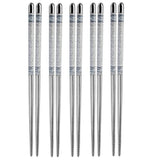 DZOPE Stainless Steel Chopsticks for Eating NonSlip Chopstick Reusable (5 Pairs Set)
