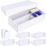 Leyzan Trading Card Storage Box 6 Pack-1600 Count Cardboard Organizer with Dividers for MTG, TCG, Sports, Toploader