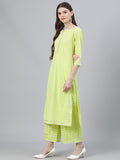 Libas Women'S Cotton Kurta Sets (6915_Green Green Xl