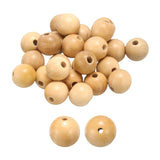 HARFINGTON 200pcs Natural Wooden Beads 6mm Boxwood Round Polished Loose Bead Smooth Spacer Balls Beading for Jewelry Making Brac