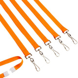 25 Pack Bright Wide Lanyards for Name Badges with Safety Breakaway Neck Clasp & ID Badge Holder J Clip Hi Visibility Neon fo