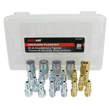 Milton EXELAIR EX0320MKIT Air Coupler and Plug Accessory Kit 1/4 MStyle Steel/Brass Couplers and 1/4 MStyle Steel/Brass