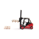 Siku 1722, Linde Forklift, 1:50, Metal/Plastic, Red, Movable Fork, Incl. 2 Pallets