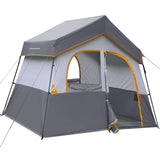 HIKERGARDEN 6 Person Camping Tent - Portable Easy Set Up Family Tent for Camp, Windproof Fabric Cabin Tent Outdoor for Hiking, B