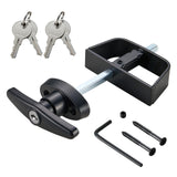 CZC AUTO Shed Door Latch T-Handle Lock Kit, 5 1/2 Stem, Suitable for Gate, Barn, Garage, Chicken Coop Door Lock, 4 Keys