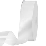 1 1/2 inch White Stain Ribbon, 100 Yards - Solid Fabric Ribbon for Gift Wrapping, Floral Bouquets, Wedding, Home Party Decoratio
