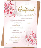 HEJOYN Girlfriend Birthday Card, Happy Birthday Card Gifts for Girlfriend