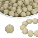 HARFINGTON 160Pcs Silicone Beads 12mm Round Rubber Focal Beads Bulk for Pens Keychain Bracelet Necklace DIY Crafts Making, Smoky
