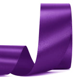 Purple Satin Ribbon 1 1/2 Inch,25 Yards Purple Solid Fabric Ribbons for Gift Wrapping Floral Bouquets Wedding Party Decoration