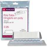 Smead Poly 1/5 Cut Tab, Clear, 25 Per Pack (64600)