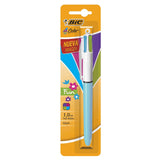 BIC 4-Color Fashion Ball Pen, Medium Point (1.0mm), Assorted Inks, 1-Count