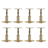 8 Pcs Foundation Adjustable House Floor Jack Posts for Leveling, 4 1/3to 7 Height Range, Galvanized Screw Jacks for Temporary
