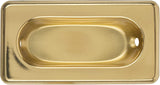 Lacquered Brass Window Sash Lift | 3 1/8 x 1 5/8 | Pack of 10 | Recessed Pull for Sash Windows | Reproduction Furniture Hardware