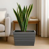 Bigsmall Designed Plant Pots, Premium Durable Polymer Flower Pots For Indoor & Outdoor Plants Lightweight, Stylish, And Weathe
