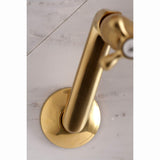 Kingston Brass Ks269Sb Kingston Wall Mount Clawfoot Tub Faucet With Hand Shower, 4-5/8 X 4-5/16 (L) X 6-9/16 (W) X 7-7/8
