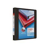 Staples 82701 Heavy Duty 1-Inch 3-Ring View Binder Black (24664)