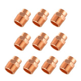 (Pack of 10) EFIELD 1/2-Inch Copper Male Adapter C x MIP, LF Copper Plumbing Fittings with Sweat Solder X MNPT Connection