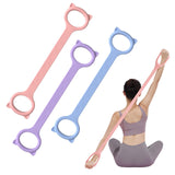 TREKONPEAK Figure 8 Resistance Bands, 8-Shaped Exercise Band for Women Arms Shoulder Back Legs Stretching Pilates Yoga (Pink 15L
