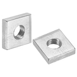 uxcell 200Pcs M5x11mmx3mm Square Nuts, Carbon Steel Zinc Plated Coarse Thread Square Nuts Fasteners for Home Repairs and Profess