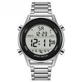On Time Octus Digital Sports Multi-Functional Stainless Steel Waterproof Men'S Watch -Digi-031 (Silver)