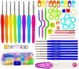 Gemsy Ultimate Crochet Kit | 52Pcs Set For Crafters Of All Levels | Crochet Hook Set, Inch Tape, Cutter, Needles And Accessories