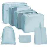 Orvicanexa Travel Organizer Set With Packing Cubes, Toiletry Bag, Shoe Bag, And Accessories Pouches Compact Storage For Packin