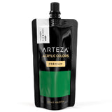 ARTEZA Acrylic Paint Mid Green Color (120 ml Pouch, Tube), Rich Pigment, Non Fading, Non Toxic, Single Color Paint for Artists &