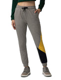 Fyltr Women'S Asymmetric Colourblock Joggers With Elasticated Waistband & Contrast Drawcord,Grey-Tastic,Grey-Tastic,34