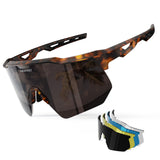 HAAYOT Polarized Cycling Glasses,Sports Sunglasses for Men Women,Baseball Biking Running Fishing Sunglasses with 5 Interchangeab