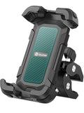 tounee Motorcycle Phone Holder Mount -Dual Vibration Dampener, Tool-Free Bike Phone Holder Handlebar Clip & Secure Lock for iPho