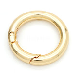 CRAFTMEMORE 2pcs 1 3/8 Inch O Rings Snap Clip Trigger Spring Opening Keyring Buckle Purse Hardware SCOS (Gold)