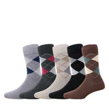 Mustang MenS Premium Cotton Formal Crew Socks Po5 (Grey Mel,Anthra,Oatmeal,Black,Dk Brown)