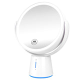 Rechargeable Led Makeup Mirror with Lights, 3 Color Lighting 1X 10X Magnifying Lighted Vanity Mirror, Touch Control, 360Rotation